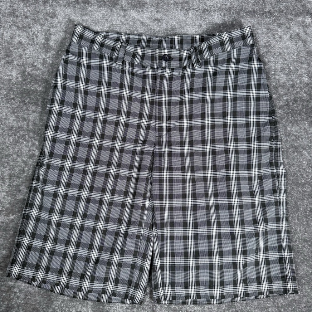 Ping Golf Shorts Men's 30 Gray Plaid Sensorcool Chino Performance‎ Stretch